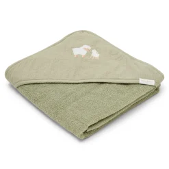 Badcape - Geborduurd - Groen - 75 x 75