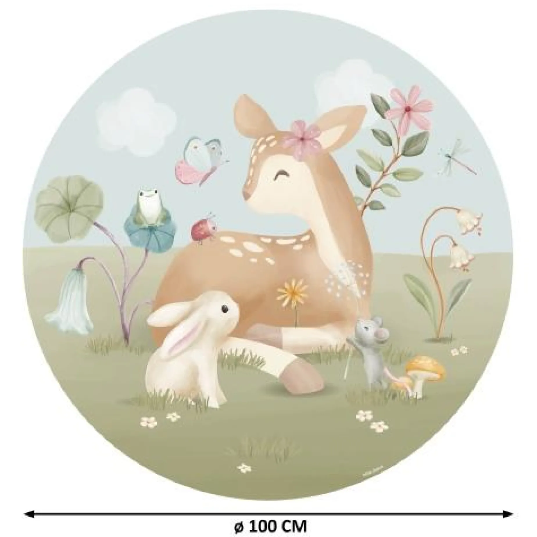 Behangcirkel - Meerkleurig - Fairy Garden