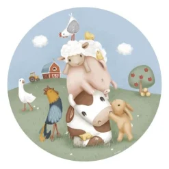 Behangcirkel - Meerkleurig - Little Farm