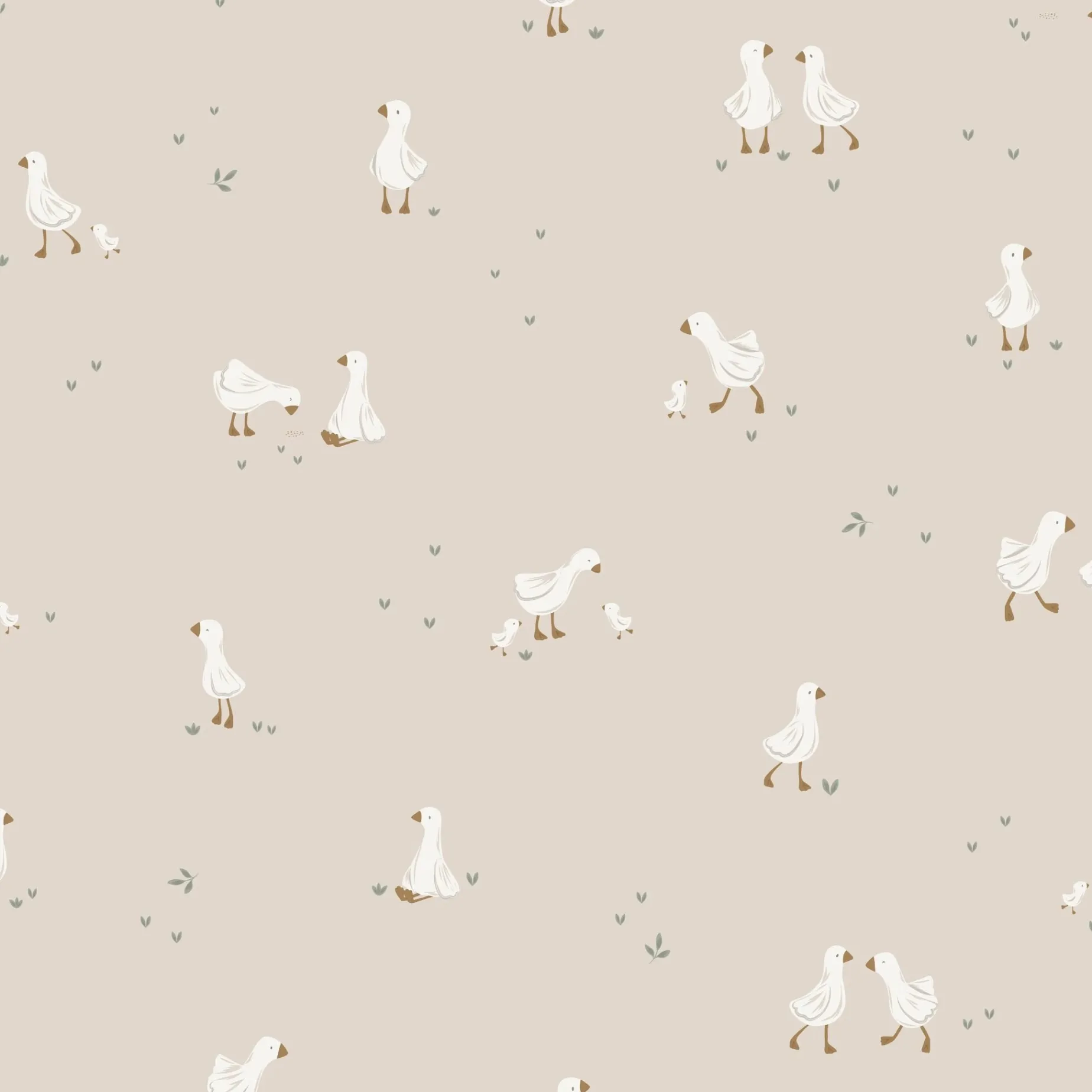Behangstaal vliesbehang – Beige – Little Goose