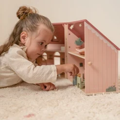 Draagbaar poppenhuis hout
