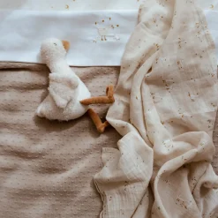 Gebreid ledikantdeken – Beige – Essentials