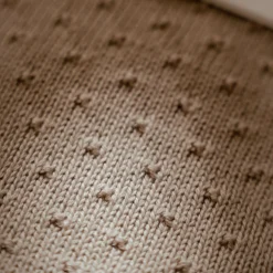 Gebreid wiegdeken - fleece - Beige - Essentials