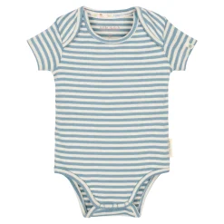 Gestreepte romper korte mouw - Blauw