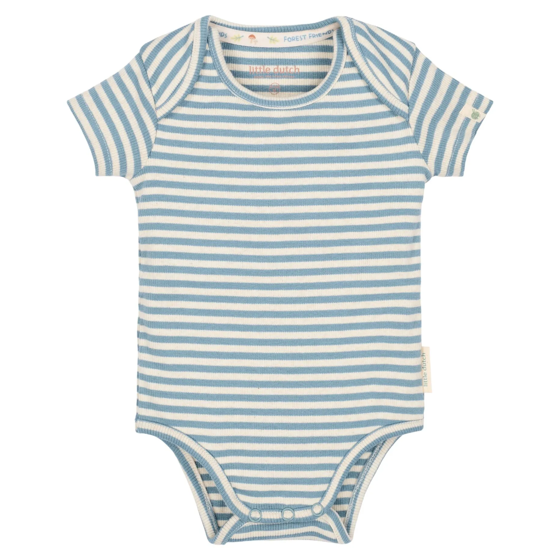 Gestreepte romper korte mouw - Blauw
