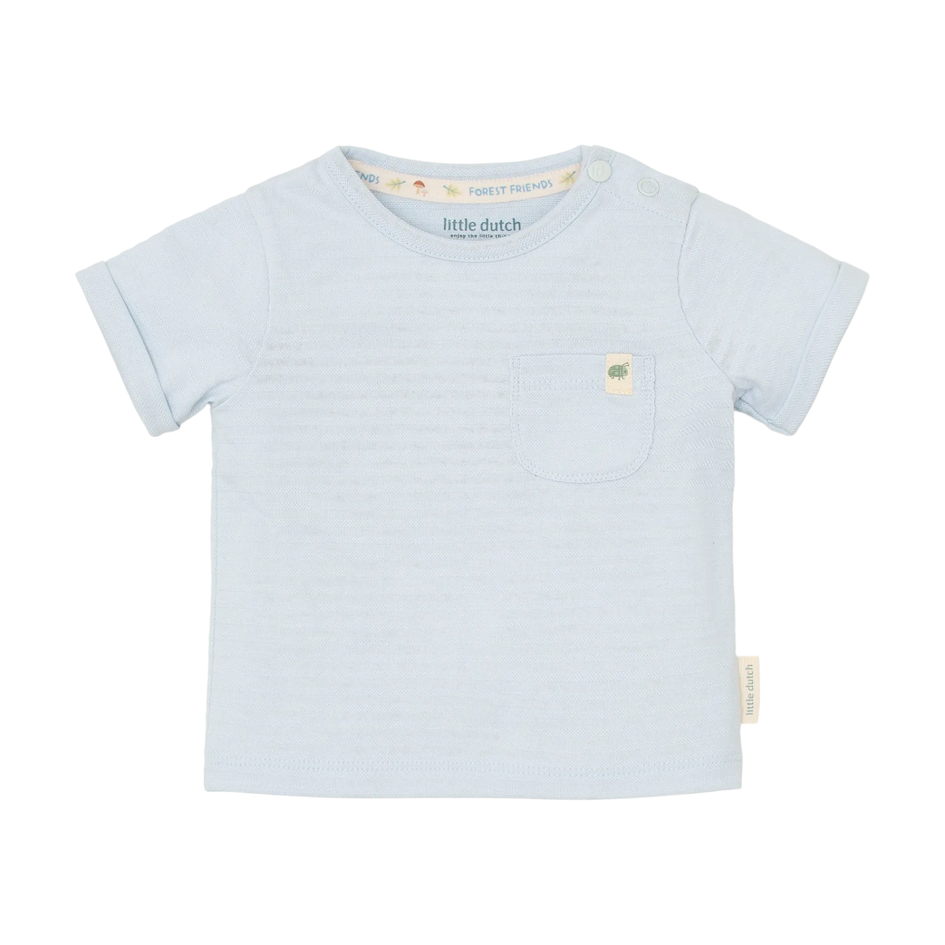 Gestreept shirt korte mouw - Blauw