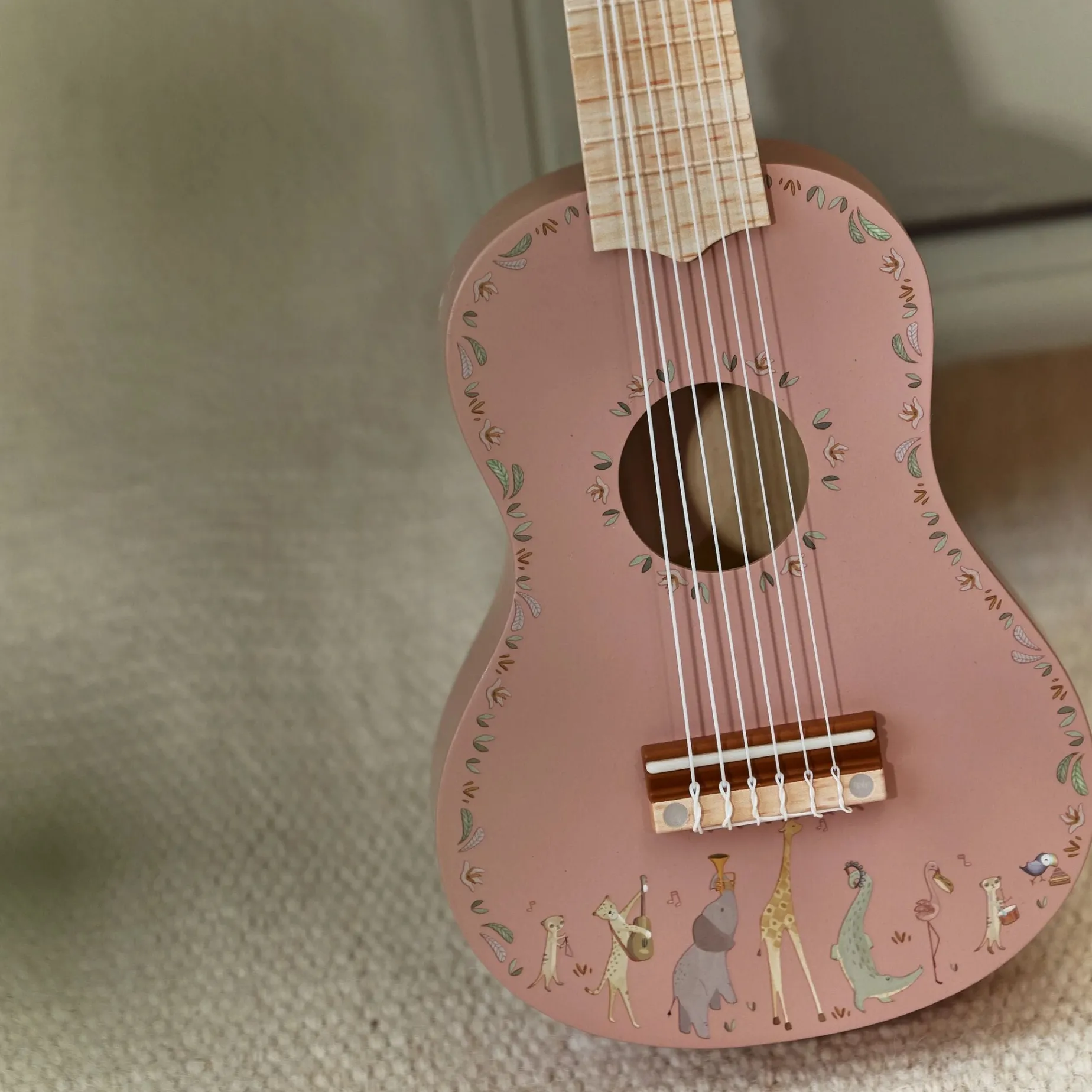 Houten gitaar - Roze - Safari Friends