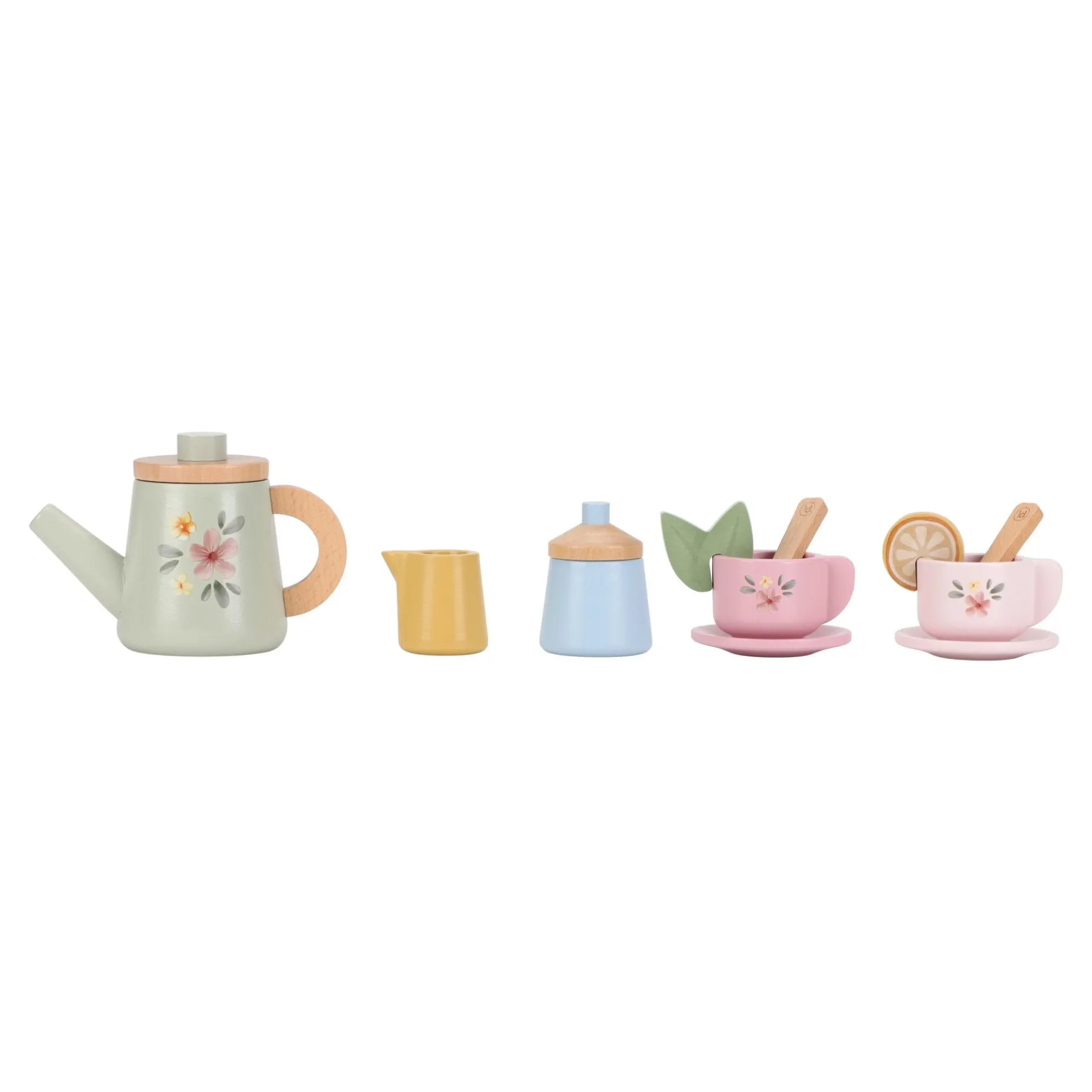 Houten theeservies - Meerkleurig - Essentials