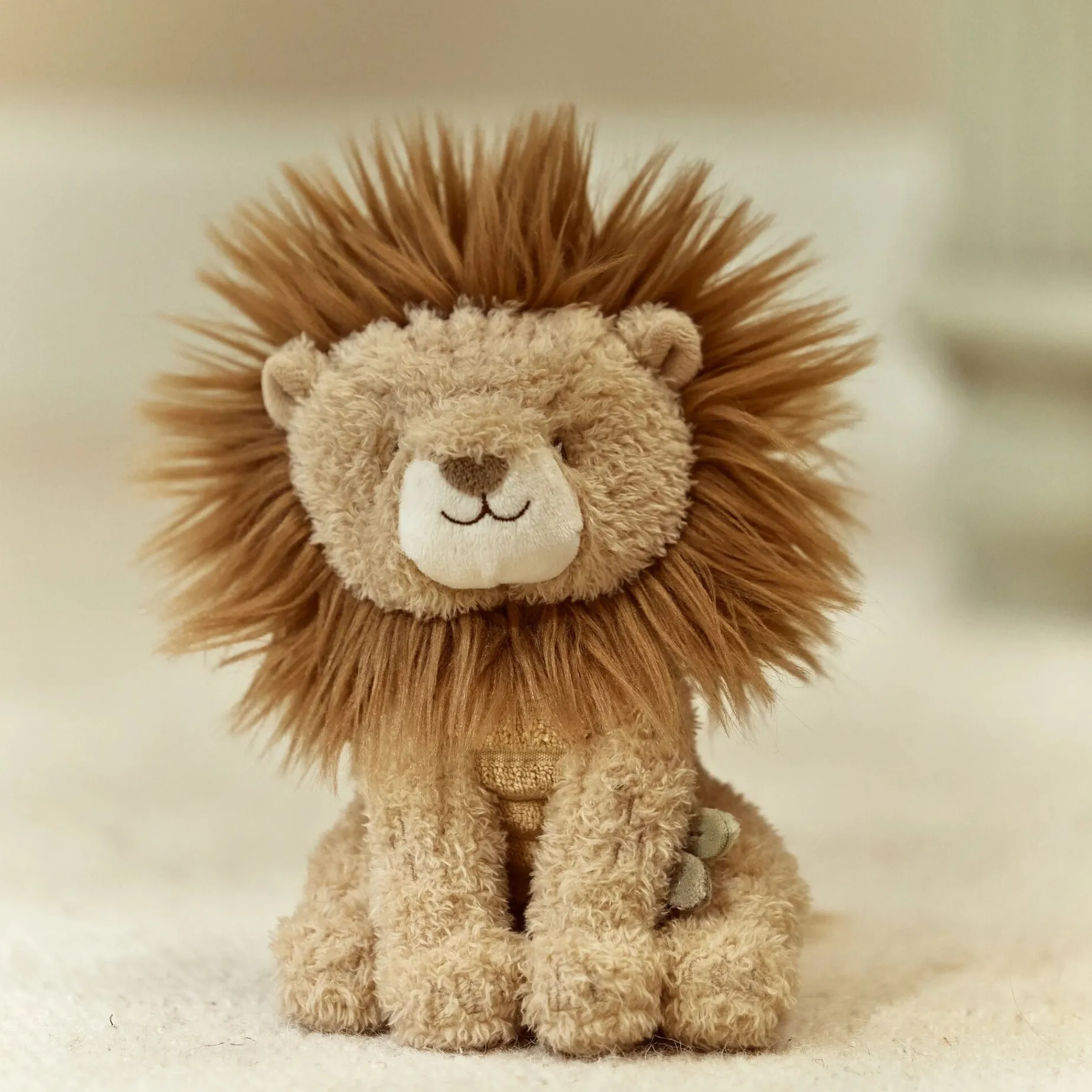 Knuffel Leeuw - Geel - 17 cm