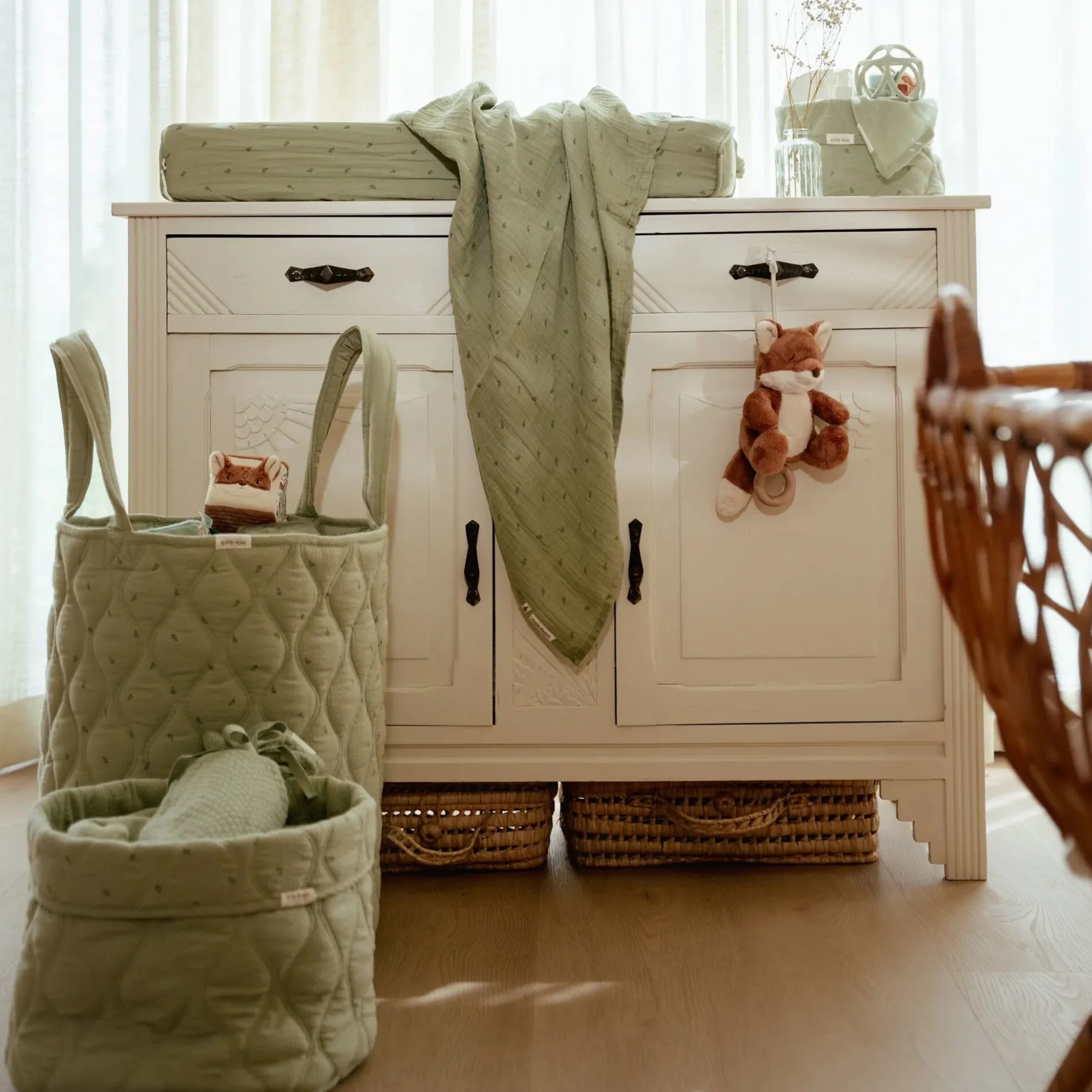 Opbergmand groot - Groen - Essentials