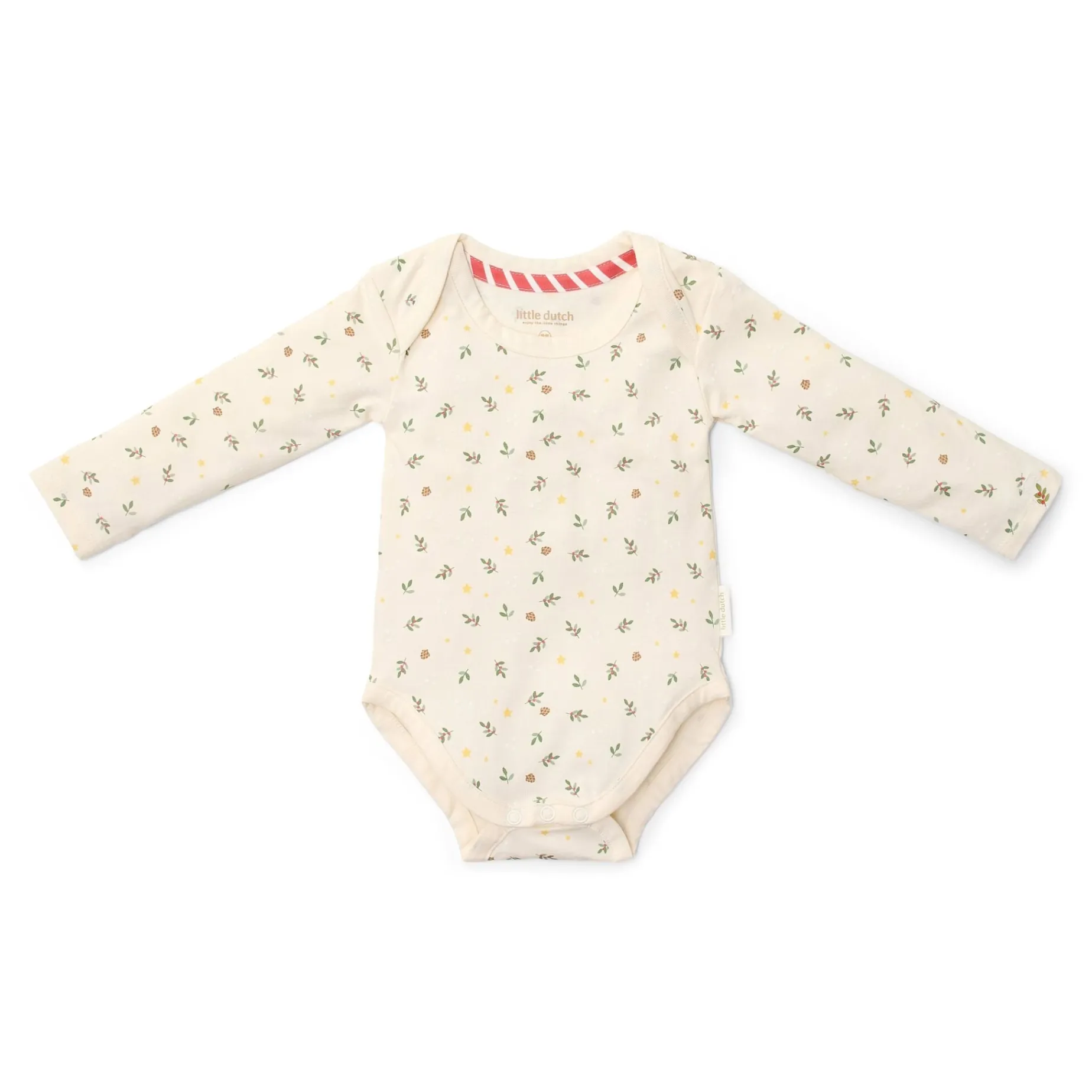 2-pack kerst romper lange mouw – Beige