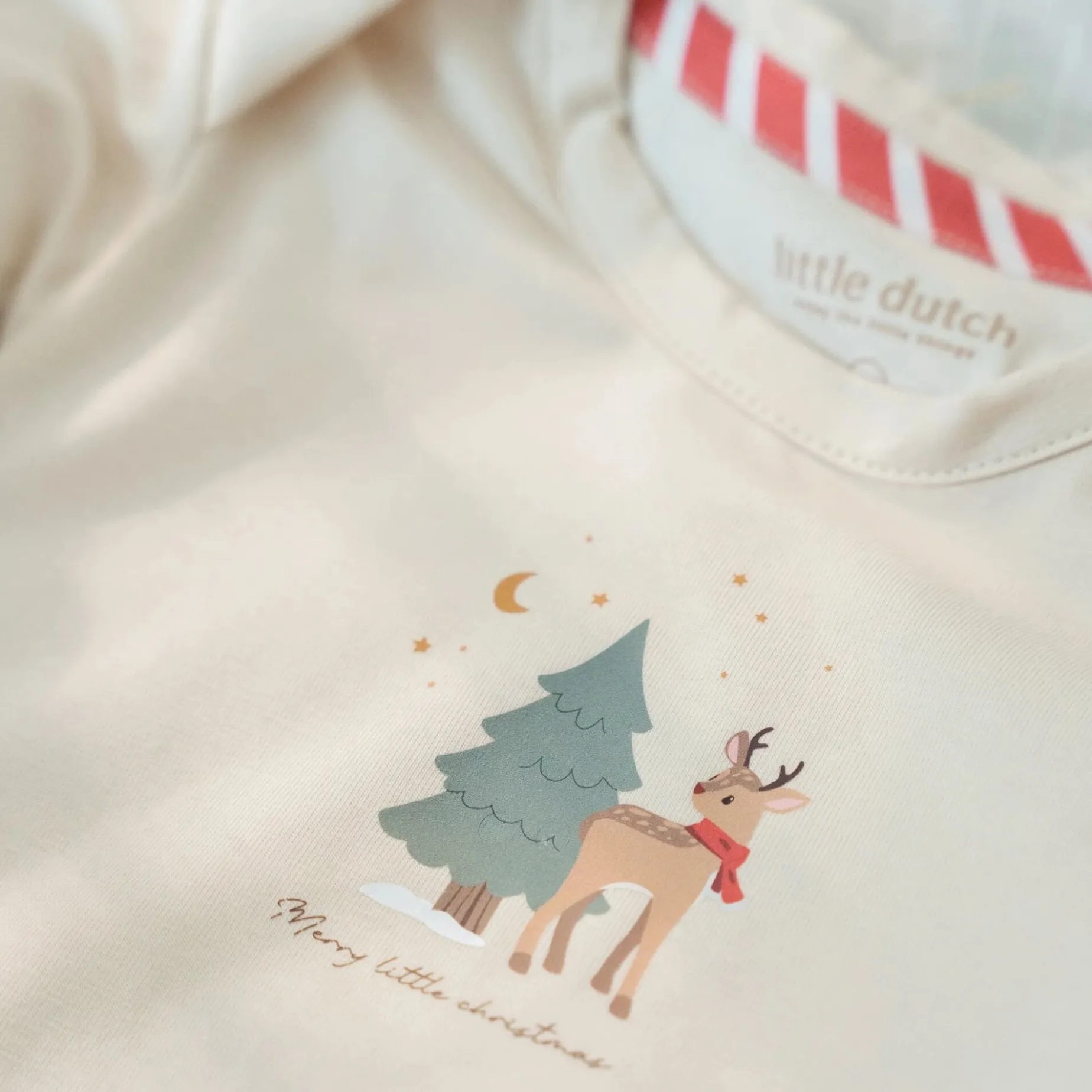 2-pack kerst romper lange mouw – Beige