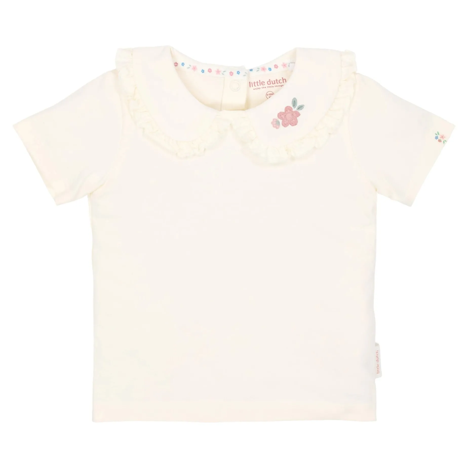 Shirt korte mouw met kraag - Wit
