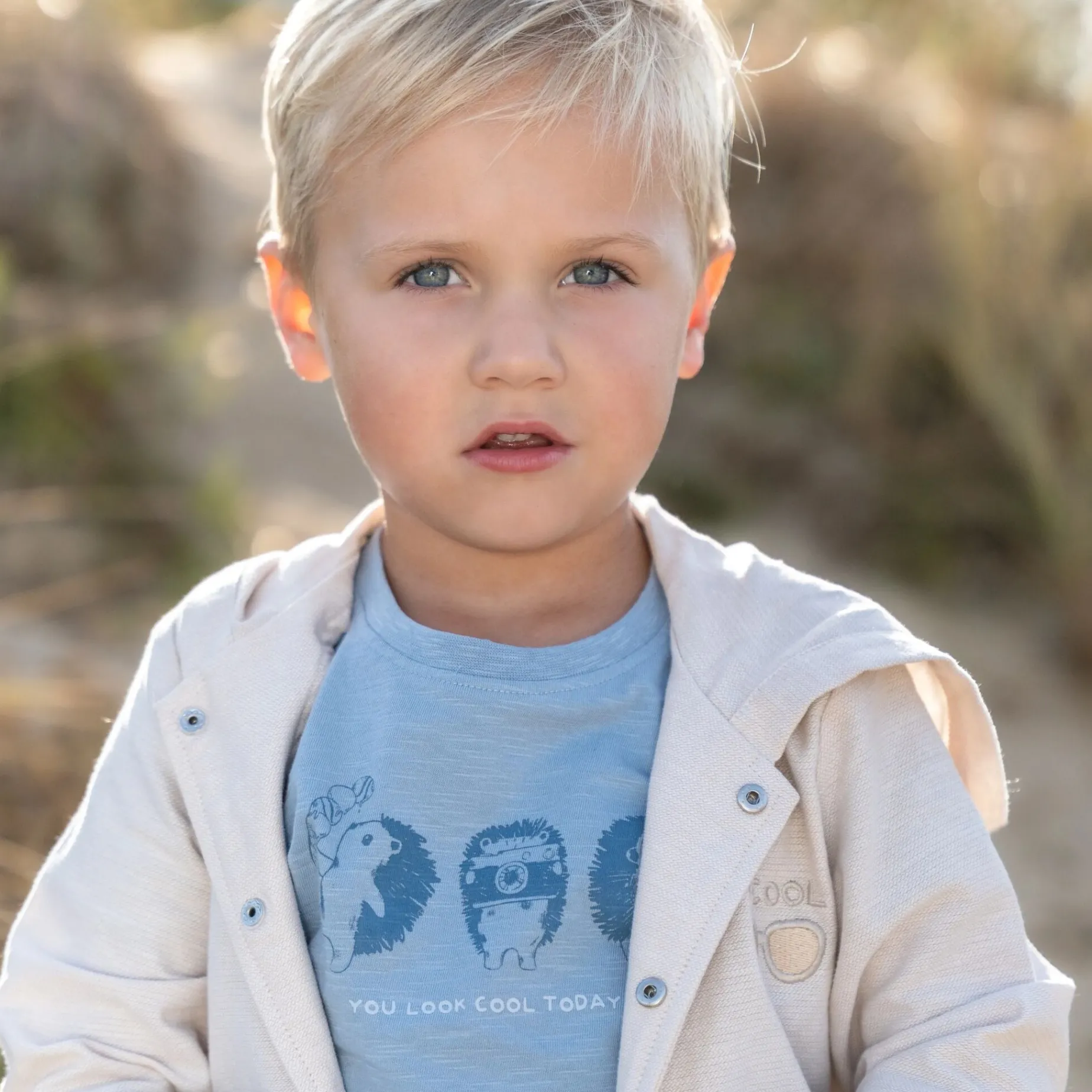 Shirt korte mouw print - Blauw