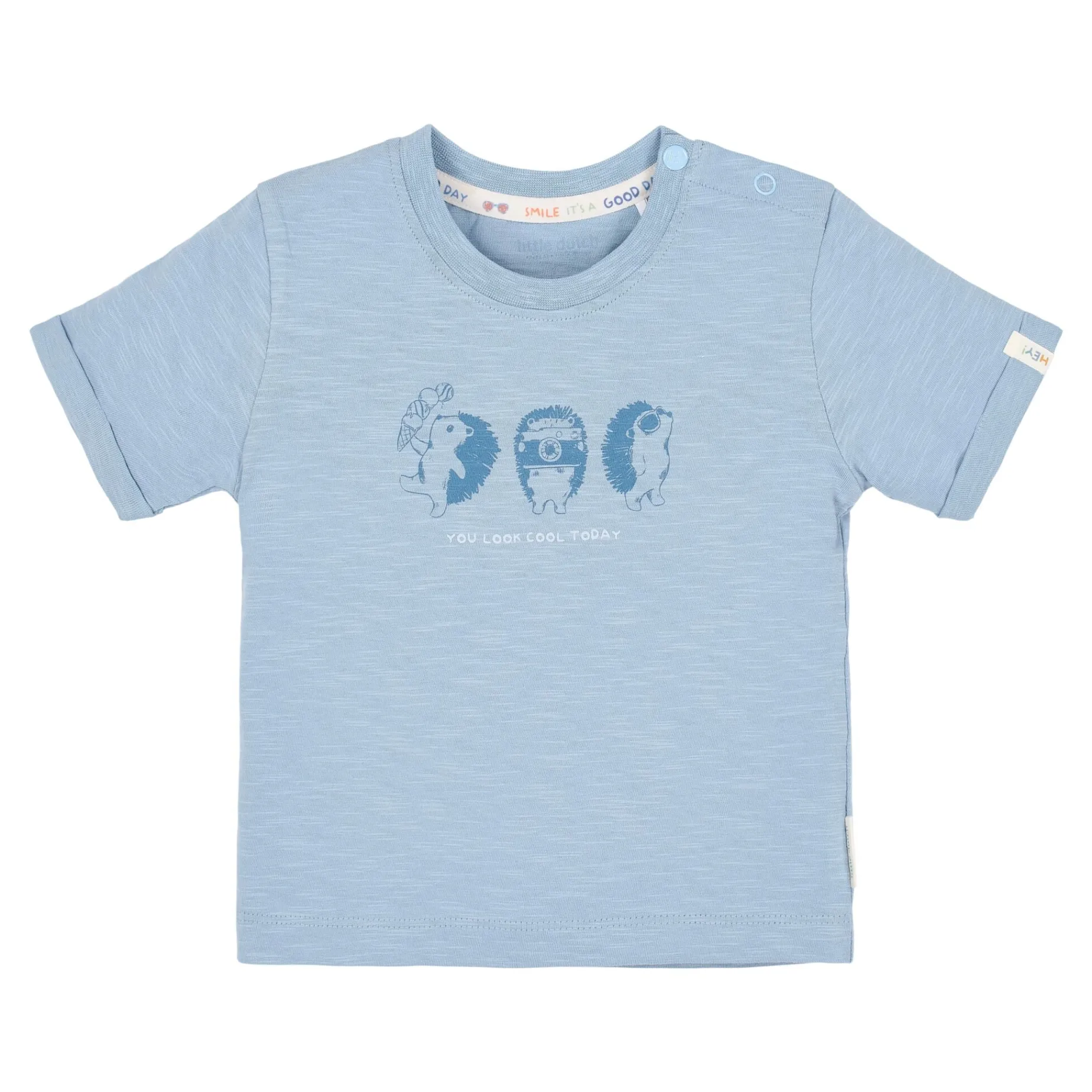 Shirt korte mouw print - Blauw