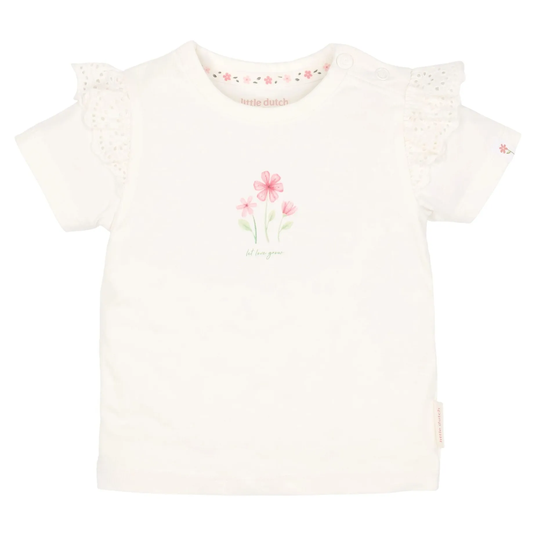 Shirt korte mouw - Wit - Bloemen