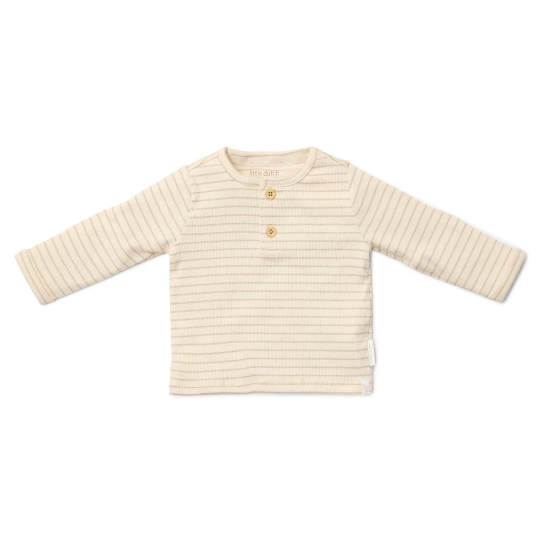 Shirt lange mouw - Beige - Newborn Naturals - Stripe