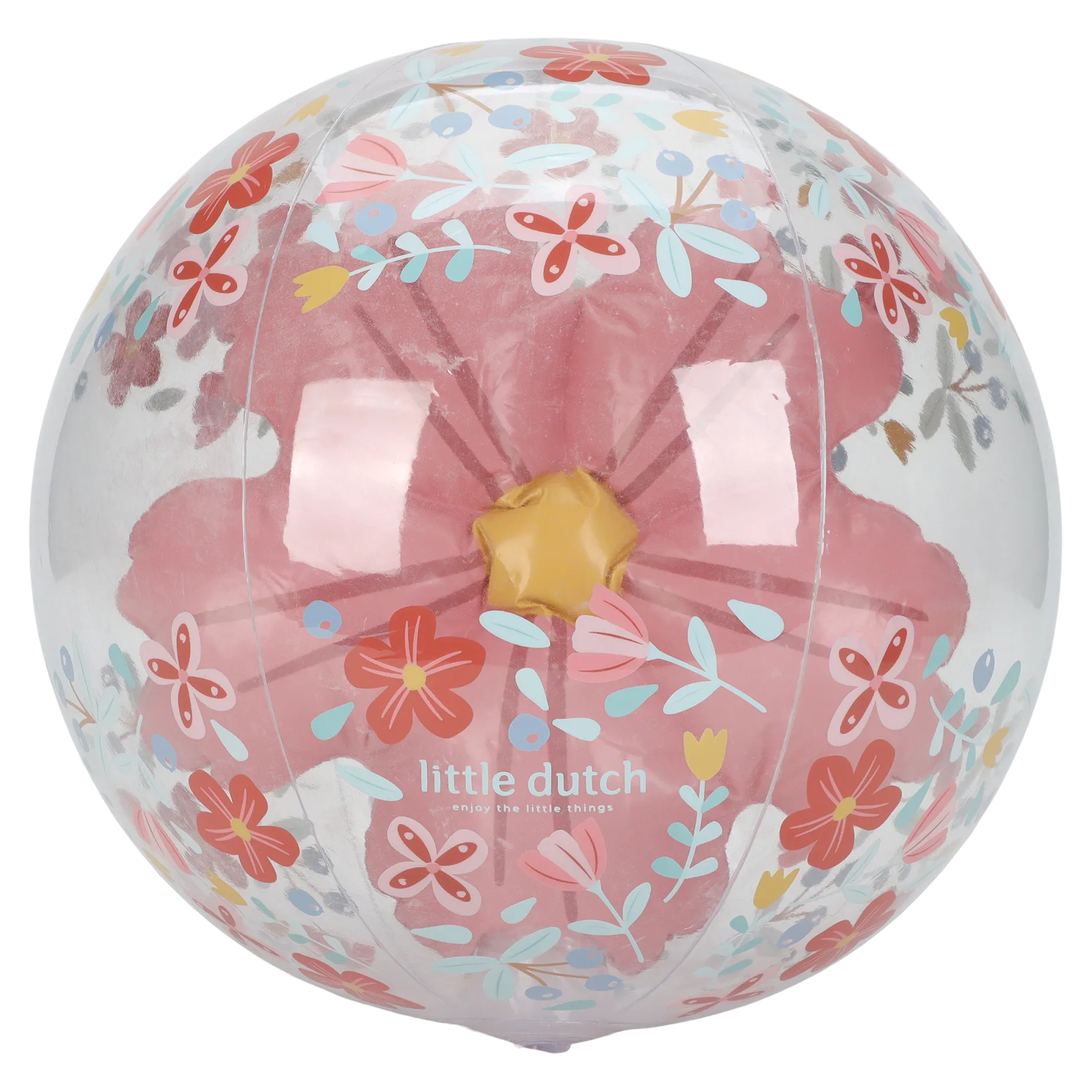 Strandbal 3D Figuur Pink Flowers