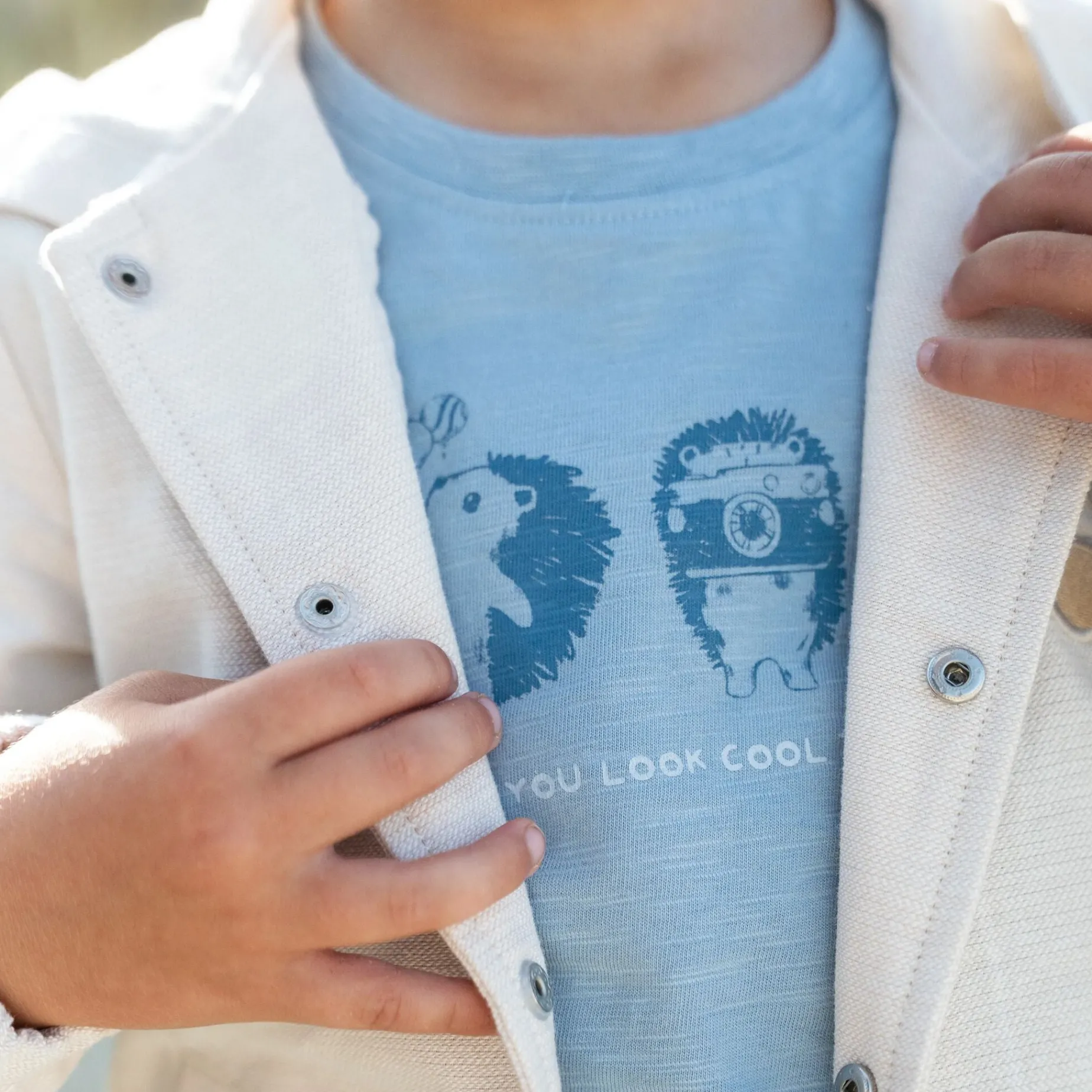 Vest met capuchon - Zand