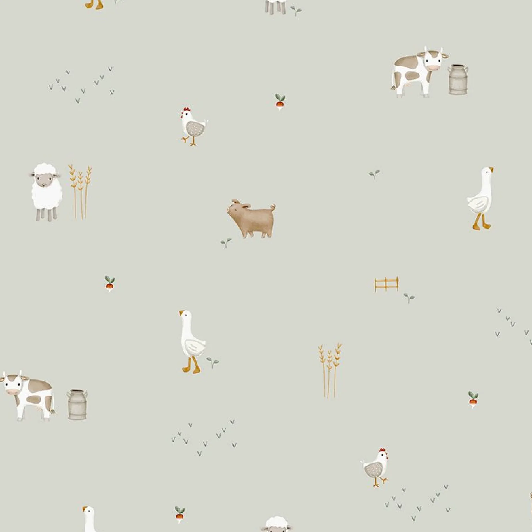 Vliesbehang Little Farm