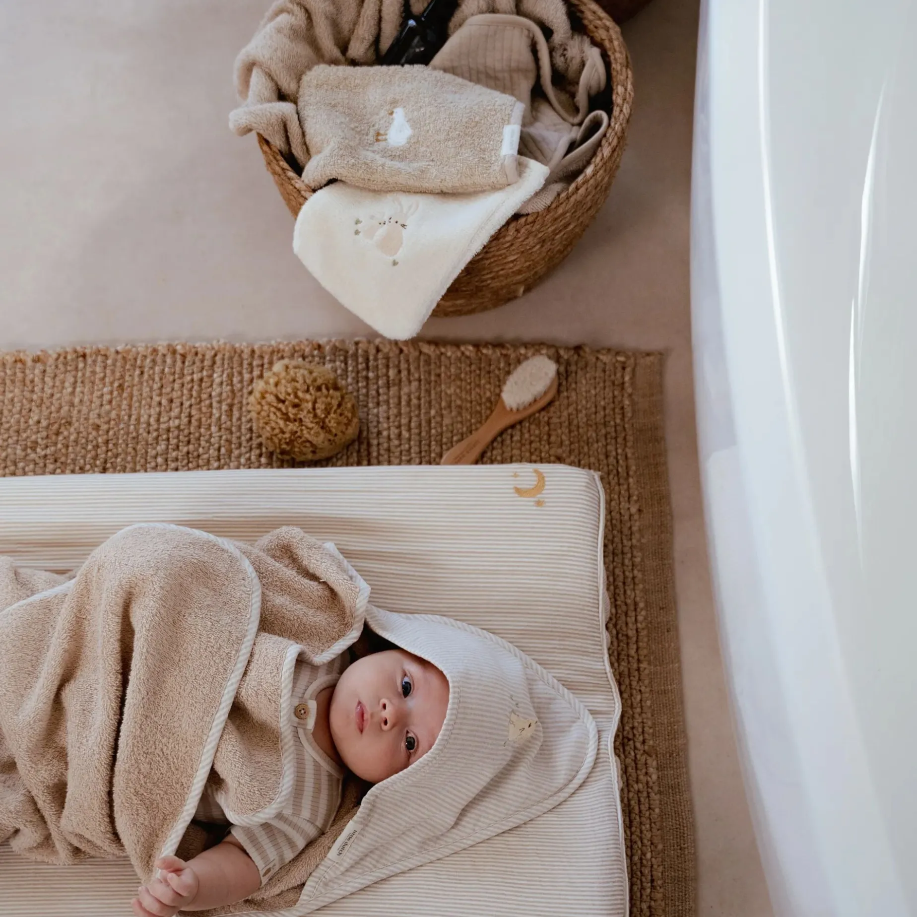 Washandjes set - Wit - Newborn Naturals - Baby Bunny