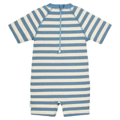 Zwempak korte mouw - Blauw - Ocean Blue Stripes