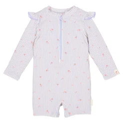 Zwempak lange mouw - UPF 40 - Paars - Dreamy Stripes