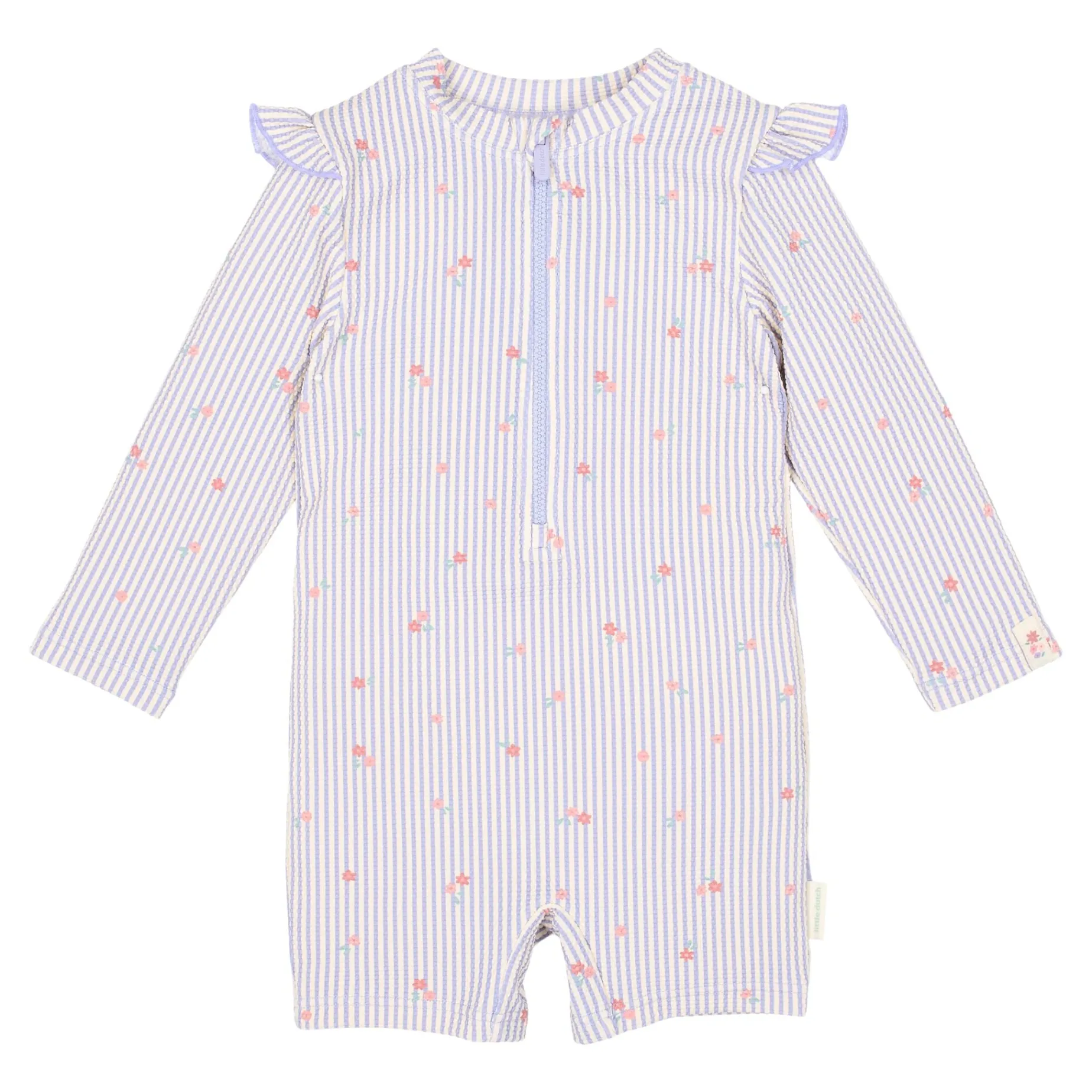 Zwempak lange mouw - UPF 40 - Paars - Dreamy Stripes
