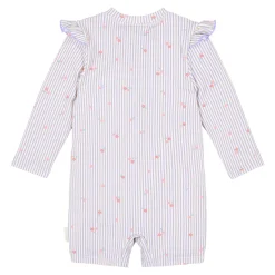 Zwempak lange mouw - UPF 40 - Paars - Dreamy Stripes
