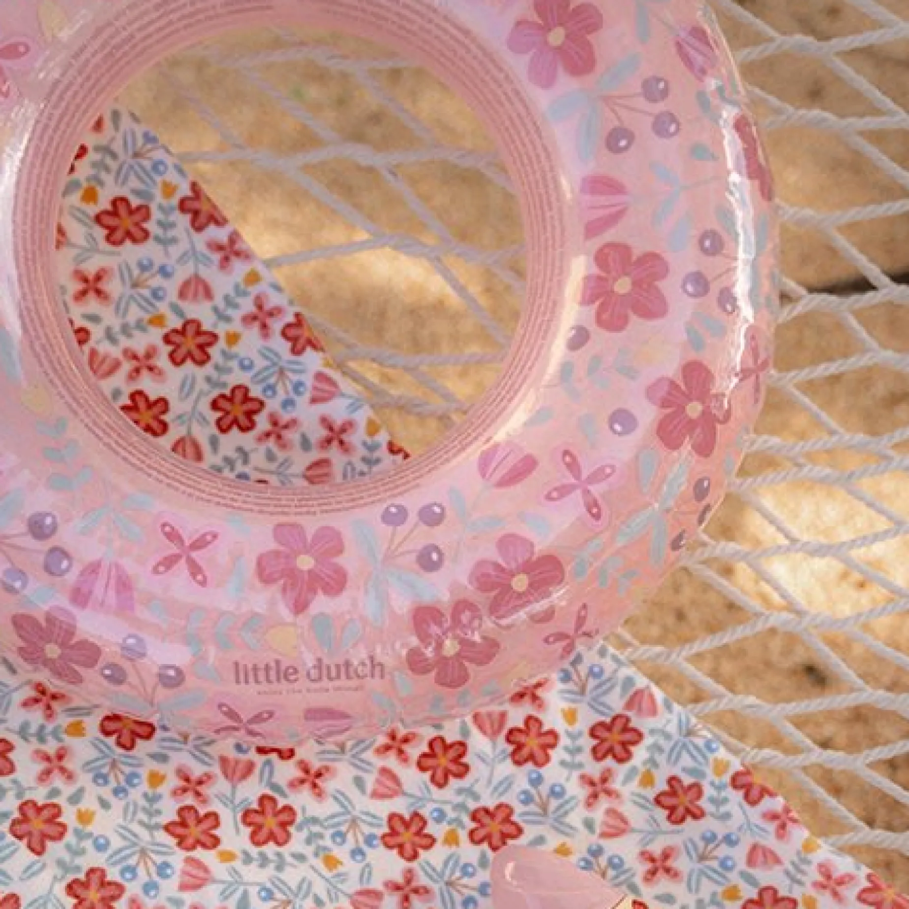 Zwemring Pink Flowers 50 cm